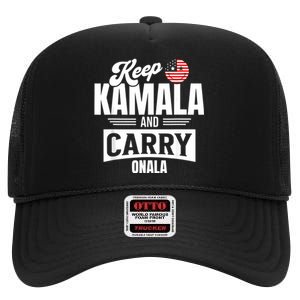 Funny Kamala Harris President High Crown Mesh Back Trucker Hat