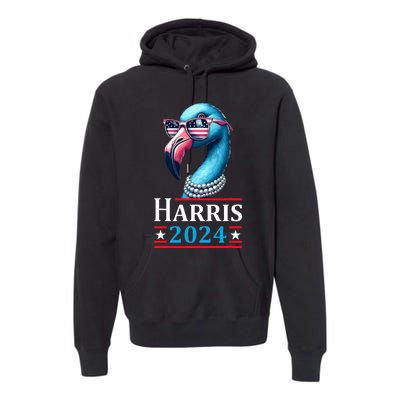 Flamingo Kamala Harris Chucks And Pearls Kamala Harris 2024 Premium Hoodie