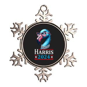 Flamingo Kamala Harris Chucks And Pearls Kamala Harris 2024 Metallic Star Ornament