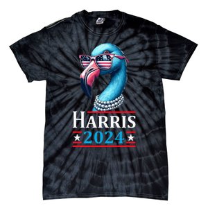 Flamingo Kamala Harris Chucks And Pearls Kamala Harris 2024 Tie-Dye T-Shirt