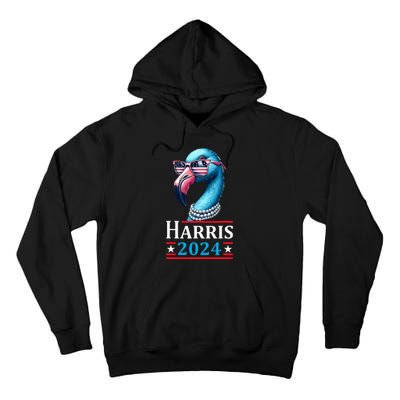 Flamingo Kamala Harris Chucks And Pearls Kamala Harris 2024 Tall Hoodie