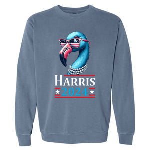 Flamingo Kamala Harris Chucks And Pearls Kamala Harris 2024 Garment-Dyed Sweatshirt