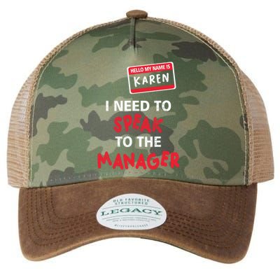 Funny Karen Halloween Costume I Need To Speak To The Manager Legacy Tie Dye Trucker Hat