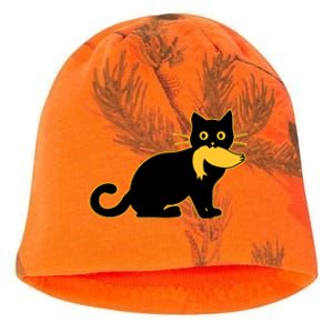 Funny Kamala Harris Cat Vs Donald Trump Hair 2024 Election Kati - Camo Knit Beanie