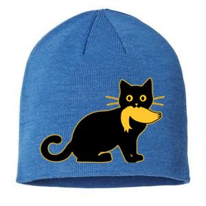 Funny Kamala Harris Cat Vs Donald Trump Hair 2024 Election Sustainable Beanie