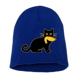 Funny Kamala Harris Cat Vs Donald Trump Hair 2024 Election Short Acrylic Beanie