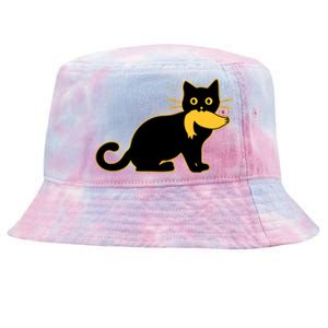 Funny Kamala Harris Cat Vs Donald Trump Hair 2024 Election Tie-Dyed Bucket Hat