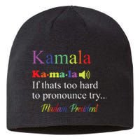 Funny Kamala Harris 2024 Madam President Harris Sustainable Beanie