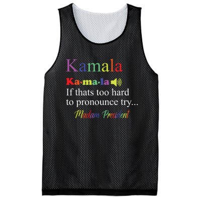 Funny Kamala Harris 2024 Madam President Harris Mesh Reversible Basketball Jersey Tank