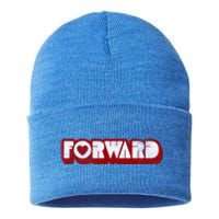 Forward Kamala Harris Tim Walz Waltz 2024 Gift Sustainable Knit Beanie