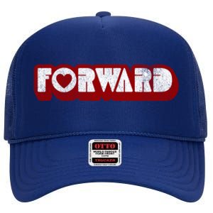 Forward Kamala Harris Tim Walz Waltz 2024 Gift High Crown Mesh Back Trucker Hat