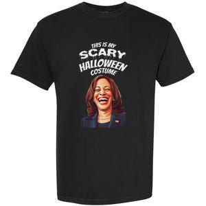 Funny Kamala Harris Scary Halloween Gag President Costume Garment-Dyed Heavyweight T-Shirt