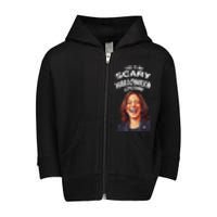 Funny Kamala Harris Scary Halloween Gag President Costume Toddler Zip Fleece Hoodie