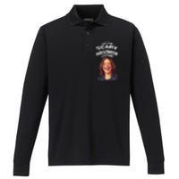 Funny Kamala Harris Scary Halloween Gag President Costume Performance Long Sleeve Polo