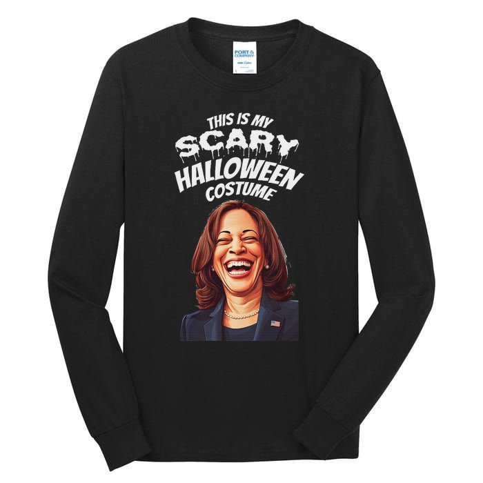 Funny Kamala Harris Scary Halloween Gag President Costume Tall Long Sleeve T-Shirt