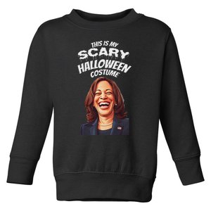 Funny Kamala Harris Scary Halloween Gag President Costume Toddler Sweatshirt