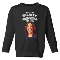 Funny Kamala Harris Scary Halloween Gag President Costume Toddler Sweatshirt