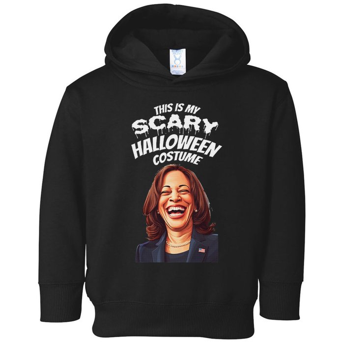 Funny Kamala Harris Scary Halloween Gag President Costume Toddler Hoodie