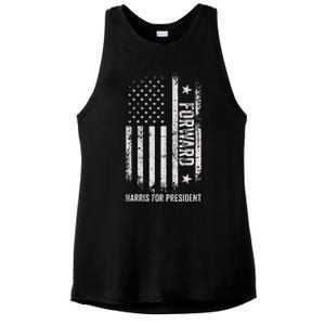 Forward Kamala Harris Usa Flag Ladies PosiCharge Tri-Blend Wicking Tank