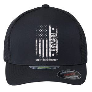 Forward Kamala Harris Usa Flag Flexfit Unipanel Trucker Cap