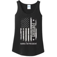 Forward Kamala Harris Usa Flag Ladies Essential Tank