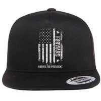 Forward Kamala Harris Usa Flag Flat Bill Trucker Hat