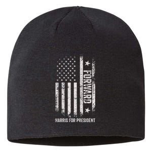 Forward Kamala Harris Usa Flag Sustainable Beanie