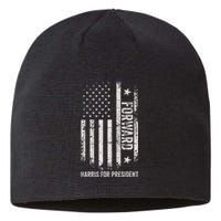 Forward Kamala Harris Usa Flag Sustainable Beanie