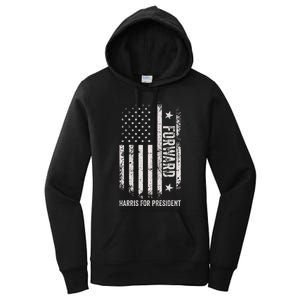 Forward Kamala Harris Usa Flag Women's Pullover Hoodie