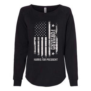 Forward Kamala Harris Usa Flag Womens California Wash Sweatshirt