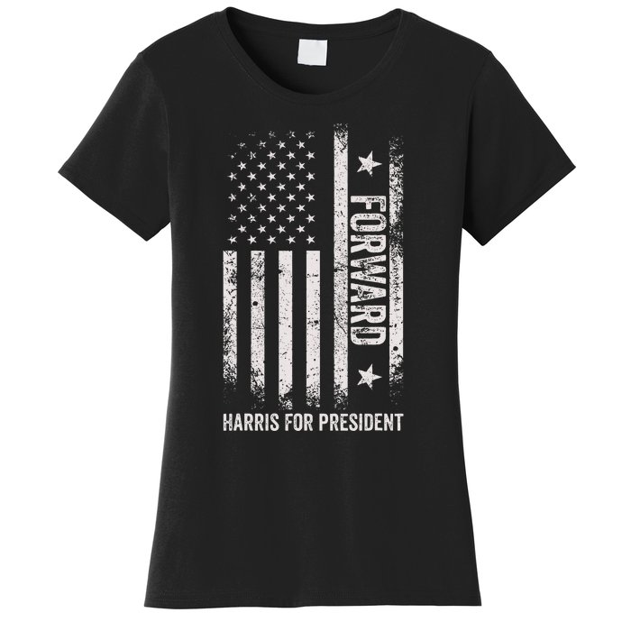 Forward Kamala Harris Usa Flag Women's T-Shirt