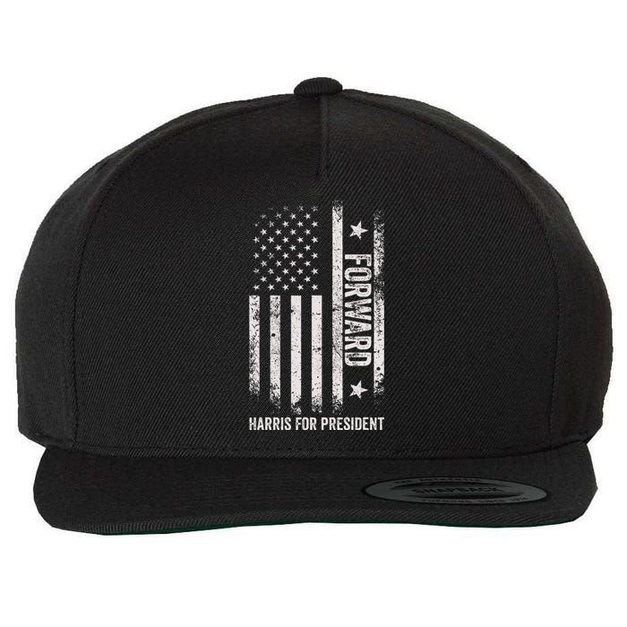 Forward Kamala Harris Usa Flag Wool Snapback Cap