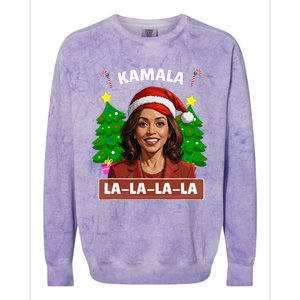 Funny Kamala Harris 2024 Christmas Comma La Xmas Colorblast Crewneck Sweatshirt