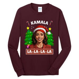 Funny Kamala Harris 2024 Christmas Comma La Xmas Tall Long Sleeve T-Shirt