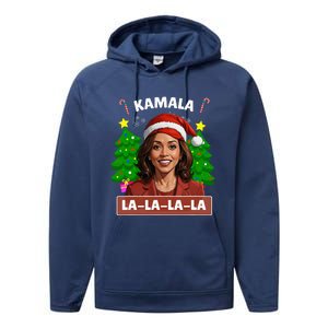 Funny Kamala Harris 2024 Christmas Comma La Xmas Performance Fleece Hoodie