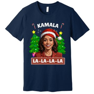 Funny Kamala Harris 2024 Christmas Comma La Xmas Premium T-Shirt