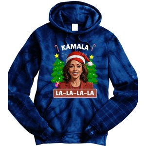 Funny Kamala Harris 2024 Christmas Comma La Xmas Tie Dye Hoodie