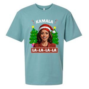 Funny Kamala Harris 2024 Christmas Comma La Xmas Sueded Cloud Jersey T-Shirt