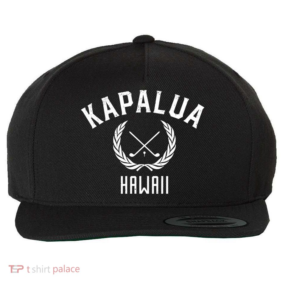 Funny Kapalua Hawaii Golf Wool Snapback Cap