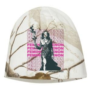 Femininomenon Kamala Harris Colorful Text Kati - Camo Knit Beanie