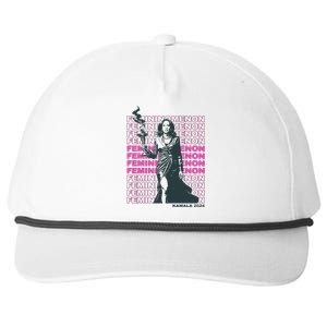 Femininomenon Kamala Harris Colorful Text Snapback Five-Panel Rope Hat