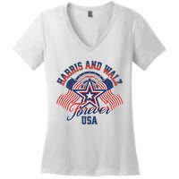 Forever Kamala Harris Tim Walz Waltz Women's V-Neck T-Shirt