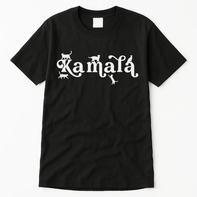 Funny Kamala Harris Cat Lettering Tall T-Shirt