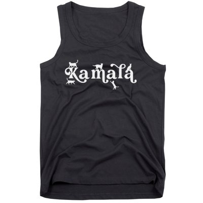 Funny Kamala Harris Cat Lettering Tank Top