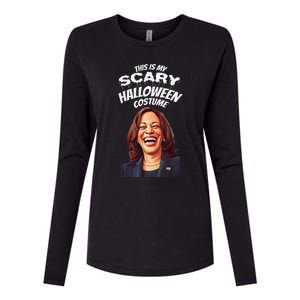 Funny Kamala Harris Scary Halloween Gag President Costume Womens Cotton Relaxed Long Sleeve T-Shirt