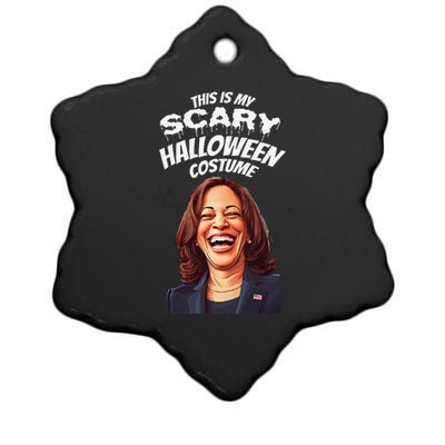 Funny Kamala Harris Scary Halloween Gag President Costume Ceramic Star Ornament