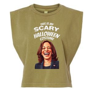 Funny Kamala Harris Scary Halloween Gag President Costume Garment-Dyed Women's Muscle Tee