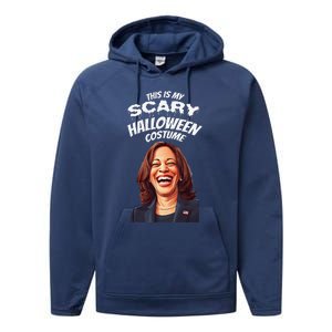 Funny Kamala Harris Scary Halloween Gag President Costume Performance Fleece Hoodie