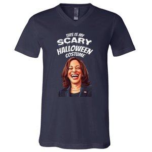 Funny Kamala Harris Scary Halloween Gag President Costume V-Neck T-Shirt