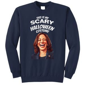 Funny Kamala Harris Scary Halloween Gag President Costume Tall Sweatshirt